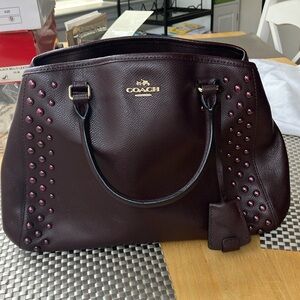 Authentic Coach handbag dark burgundy